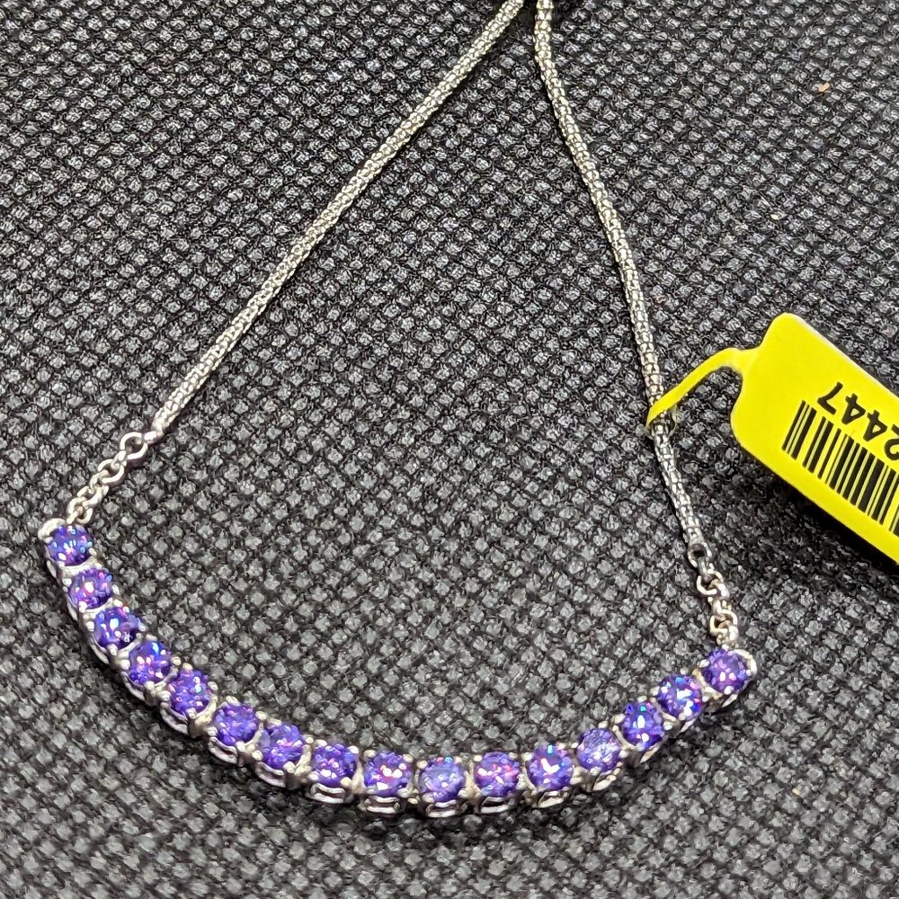 Swarovski Elements Sterling Silver Adjustable Bra… - image 1